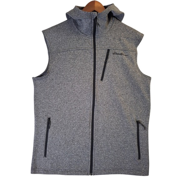 Eddie Bauer Other - Eddie Bauer First Ascent Vest Men's M Gray Hooded Full Zip Pocket Performance